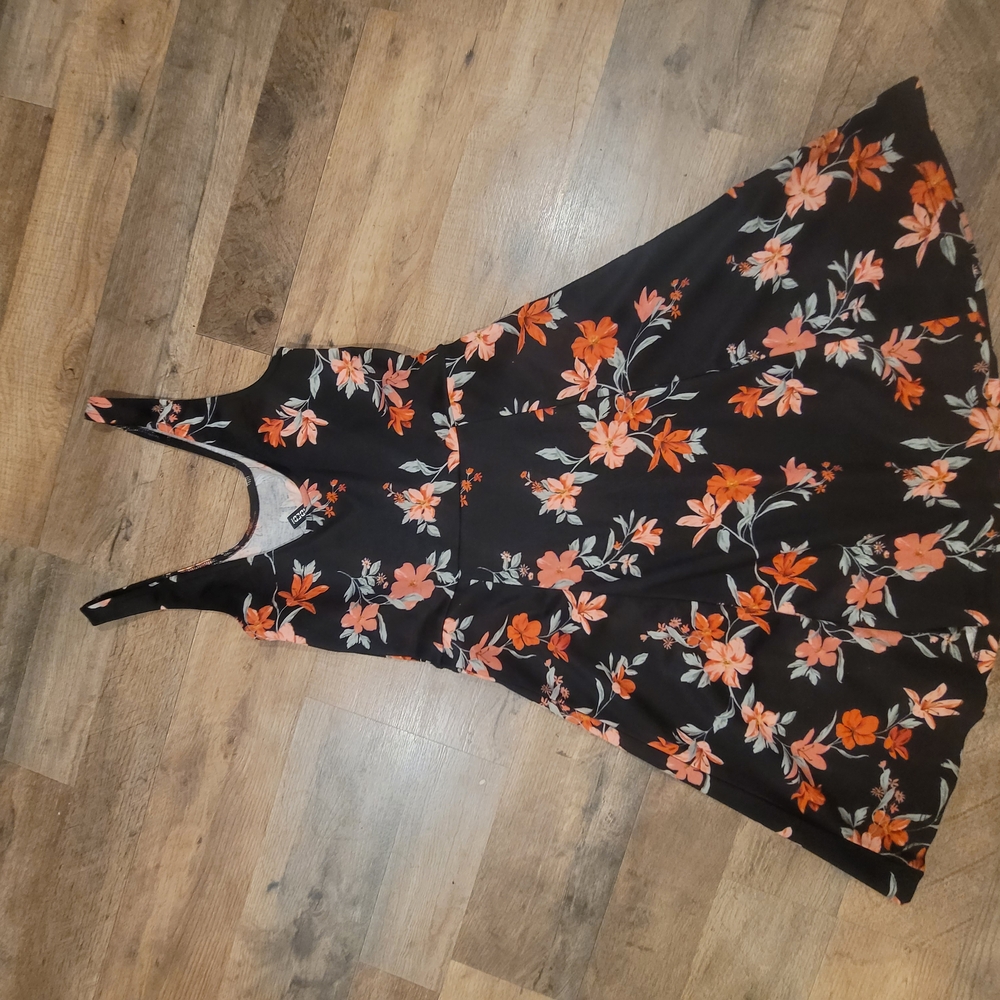 H&M Black Floral Mini Dress